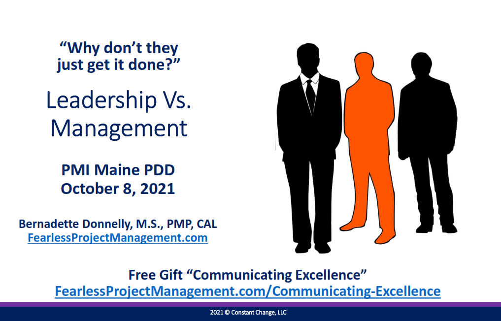 Leadership Vs. Management Presentation Slides
